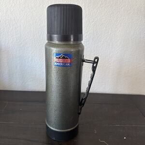 Vintage Rugged American Aladdin's Thermos Steel Insulated Vacuum Bottle 1 Quart